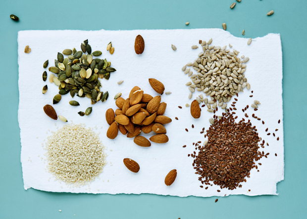 Look for muesli bars with a high quantity of nuts and seeds. Photo / Getty